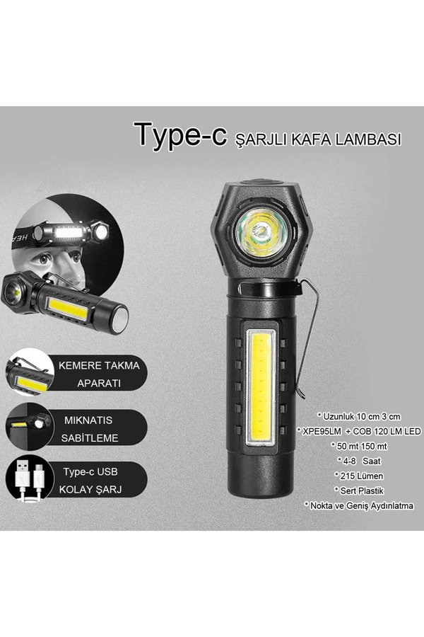 Evi̇mdeyokyok Şarjlı Mıktanıslı Kafa Lambası Wt-621