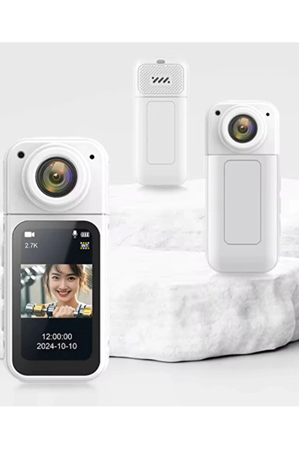 Evi̇mdeyokyok S70 Mıknatıslı Yaka Kamerası Hd Kali̇te, 30 Fps, Kolay Bağlantı, Boyun Askısı 2.7K Si̇yah