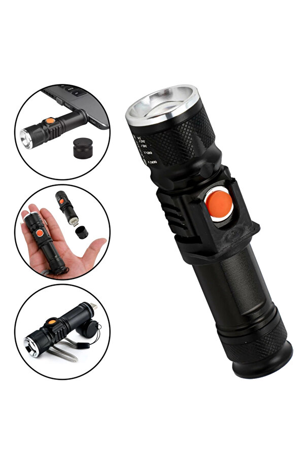 Evi̇mdeyokyok P50 Led Şarjlı Mıknatıslı Usb El Feneri̇ Wt-622