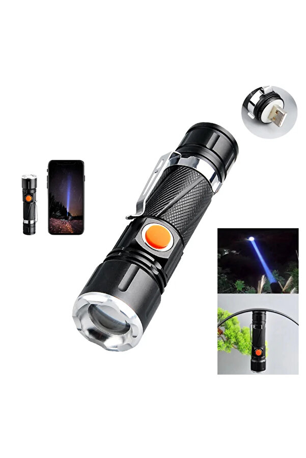 Evi̇mdeyokyok P50 Led Şarjlı Mıknatıslı Usb El Feneri̇ Wt-622
