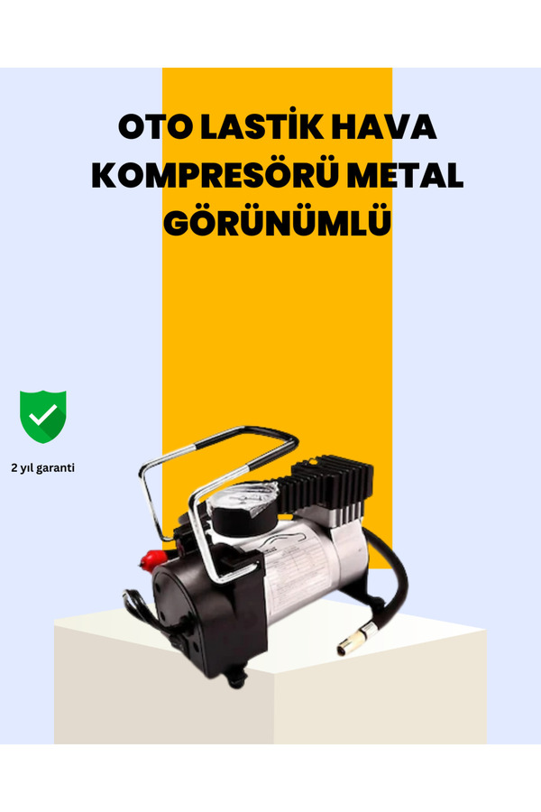 Ethab Giyim Araç Çakmak Girişli Metal Hava Kompresörü 10A Güçlü Motor - Glst9988-2935