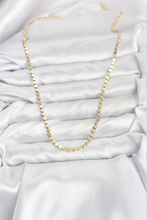 Buti̇k 316L Çeli̇k Zi̇nci̇r Gold Renk Ezme Zi̇nci̇r Model 65 Cm Kadın Kolye
