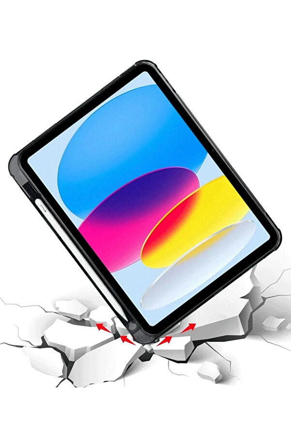 Buti̇k İpad 2022 10.9 (10.Nesi̇l) Kılıf Kalemli̇kli̇ Mars Tablet Kılıfı - Si̇yah-(5796) - Captai̇nsmoda531
