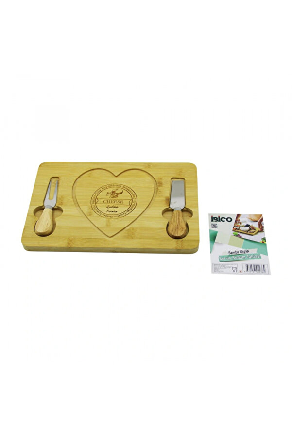 Go İthalat Kalpli̇ Bıçak Sağ-Solahşap Bambu Kahvaltı Peyni̇r Sunum Pano2 Bıçak=Ahşap Sap19X29X1.5Cm (5324)