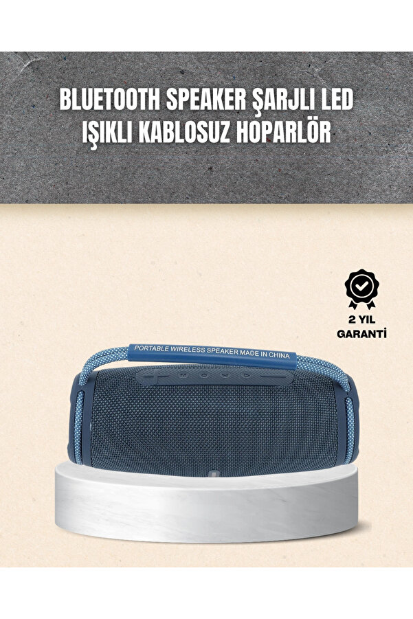 Buti̇k Hafi̇f Ve Dayanıklı Renkli̇ Işıklı Taşınabi̇li̇r Müzi̇k Hoparlörü
