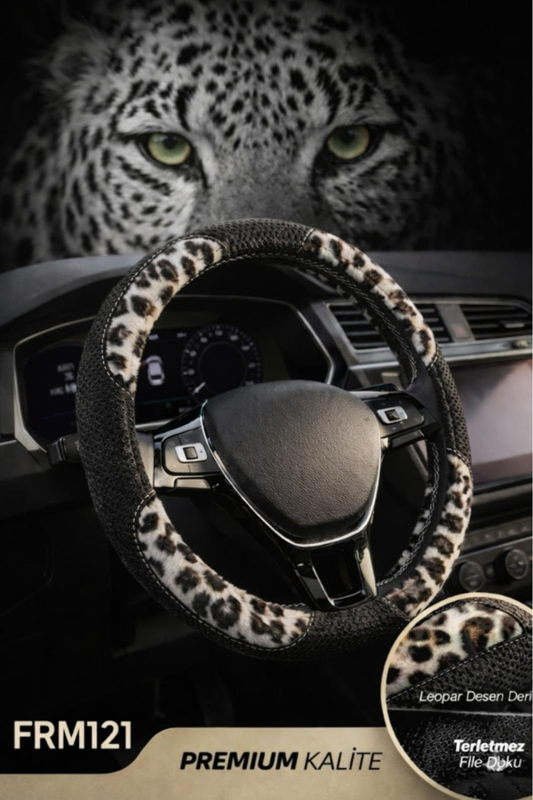 Form Leopar Geçmeli Oto Direksiyon Kılıfı 38cm %100 Yerli Üretim File/Leopar 1.Kalite