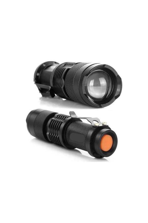 Evi̇mdeyokyok Km-87 Poli̇s Ti̇pi̇ Zoomlu Şarjlı Metal Dağ Kamp Cep Feneri̇ Cree Led 2300 Lumens