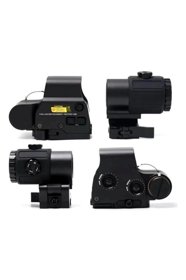 Evimdeyokyok 558G43 Xps2 Hedef İşaretleyici Red Dot Holografik Nişangâh, 5X Büyütmeli Setsiyah