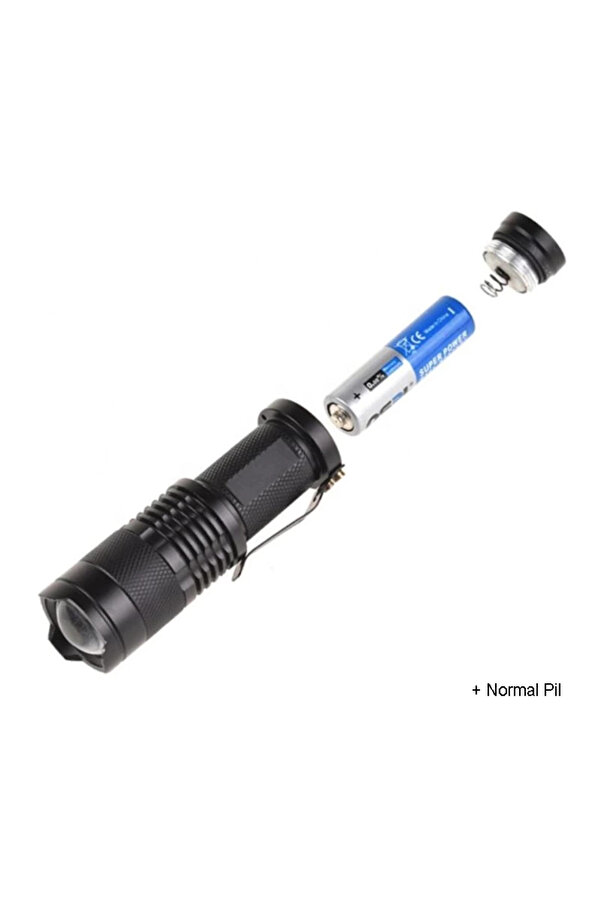 Evi̇mdeyokyok Mi̇ni̇ Güçlü Şarjlı Pi̇lli̇ El Feneri̇ Wt-304