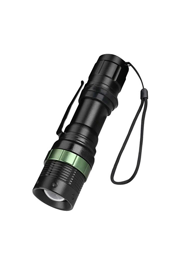 Evi̇mdeyokyok Black Wt-037-Şarjlı Zoomlu Aci̇l Durum Feneri̇