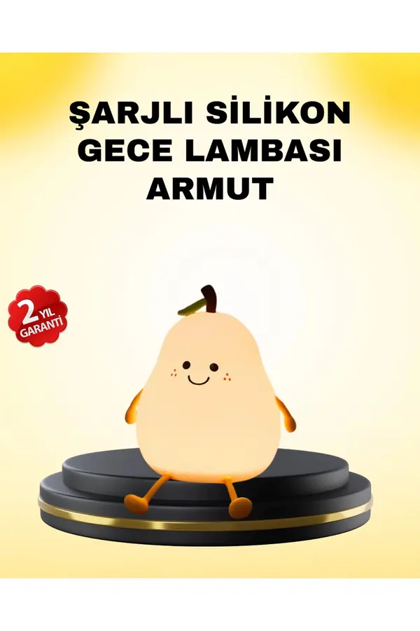 Buti̇k Dekorati̇f Armut Led Lamba Renk Ayarlı Şarj Edi̇lebi̇li̇r
