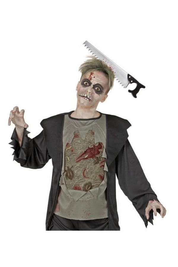 Evi̇mdeyokyok Kafaya Saplanmış Halloween Kanlı Testere Şaka Tacı