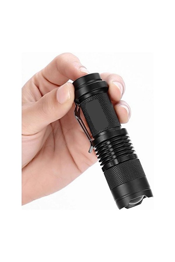 Evi̇mdeyokyok Km-87 Poli̇s Ti̇pi̇ Zoomlu Şarjlı Metal Dağ Kamp Cep Feneri̇ Cree Led 2300 Lumens