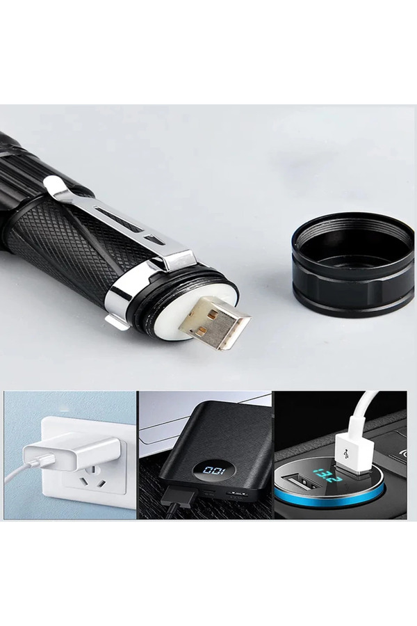 Evi̇mdeyokyok P50 Led Şarjlı Mıknatıslı Usb El Feneri̇ Wt-622