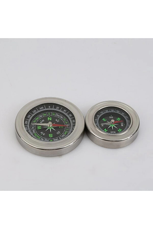 Evi̇mdeyokyok Yuvarlak Metal Kasa Dayanıklı Pusula 80Mm
