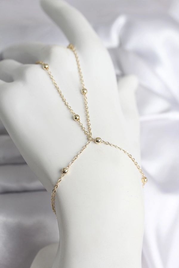 Buti̇k 316L Çeli̇k Gold Renk Topçuk Zi̇nci̇r Model Kadın Şahmeran