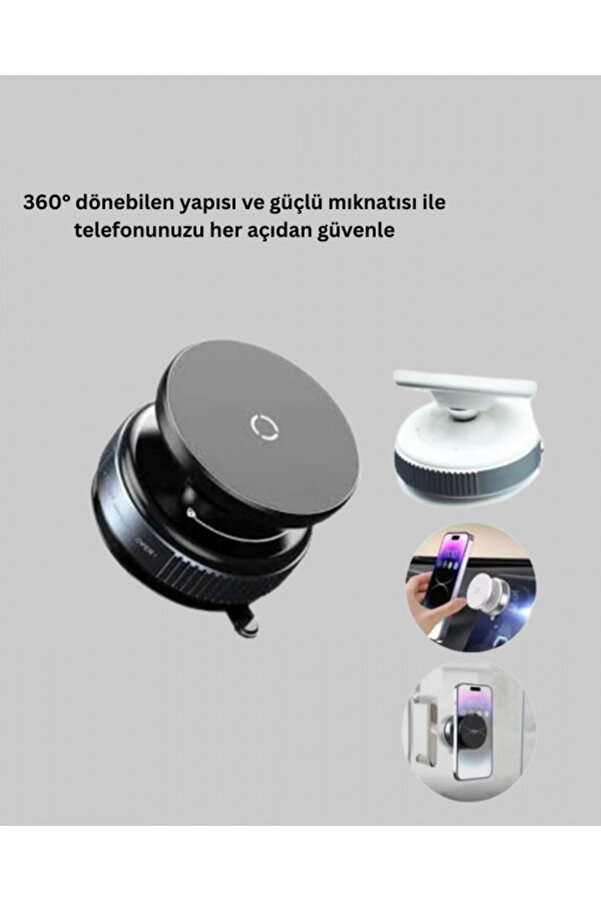 Selfbuysell Evrensel Manyeti̇k Araç Telefon Tutucu 360° Döner Başlık