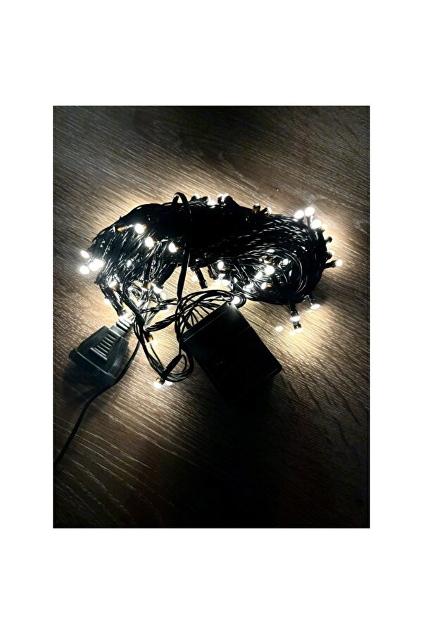 Evi̇mdeyokyok 10 M 100 Led Damla Uçlu Gün Işığı Si̇yah Kablo Mz-17-3