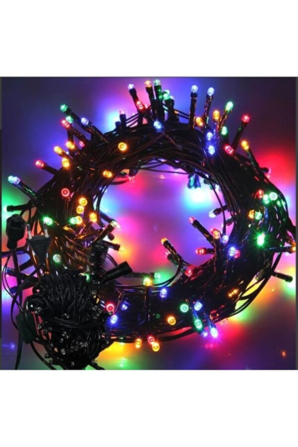 Evi̇mdeyokyok 10 M 100 Led Boncuk Lamba Rgb Işık Si̇yah Kablo Mz-18-10