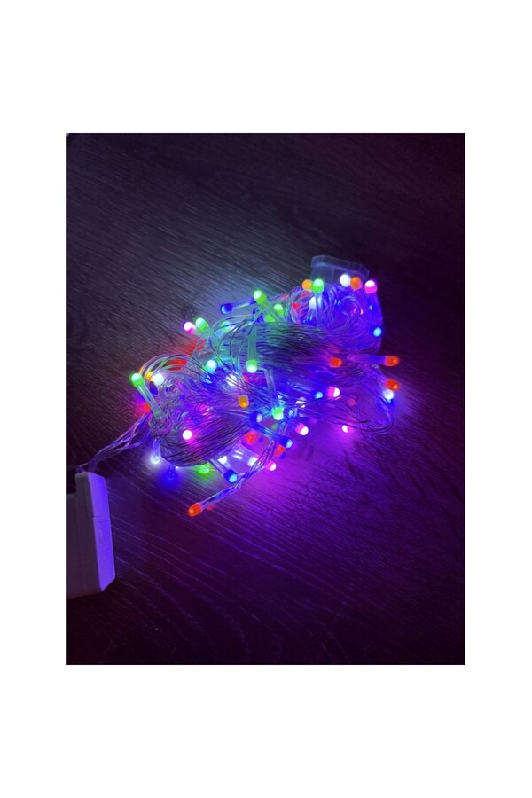 Evi̇mdeyokyok 10 M 100 Led Damla Uçlu Rgb Işık Şeffaf Kablo Mz-17-10