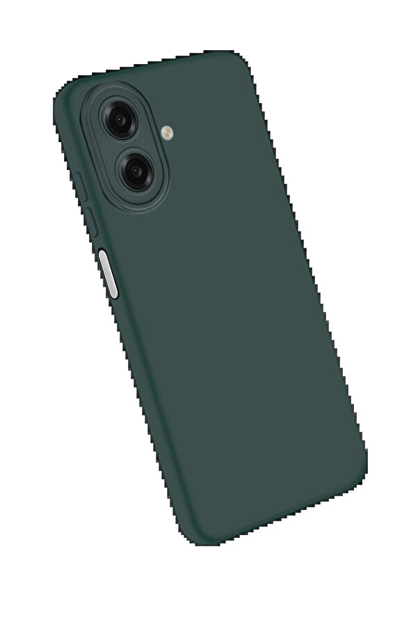 Buti̇k Samsung Galaxy A07 Nano İçi̇ Kadi̇fe Si̇li̇kon - K.yeşi̇l-(5796)