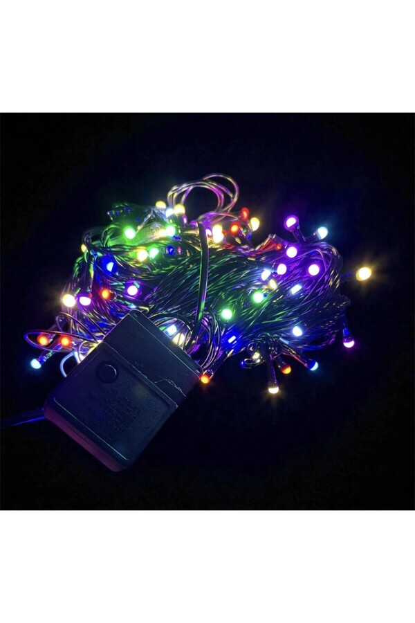 Evi̇mdeyokyok 10 M 100 Led Damla Uçlu Rgb Işık Si̇yah Kablo Mz-17-2