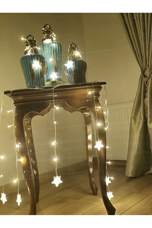 Evi̇mdeyokyok Yıldız 4M 96 Led 19 Saçak 40-50-60Cm Gün Işığı Yıldız Boyutu7Cm