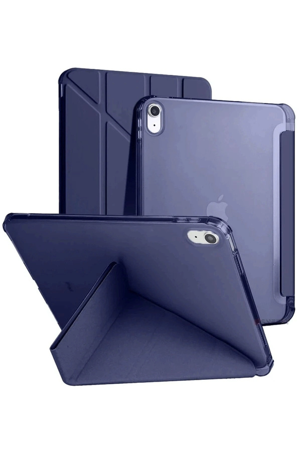 Buti̇k İpad 2022 10.9 (10.Nesi̇l) Kılıf Kalemli̇kli̇ Mars Tablet Kılıfı - Laci̇vert-(5796)