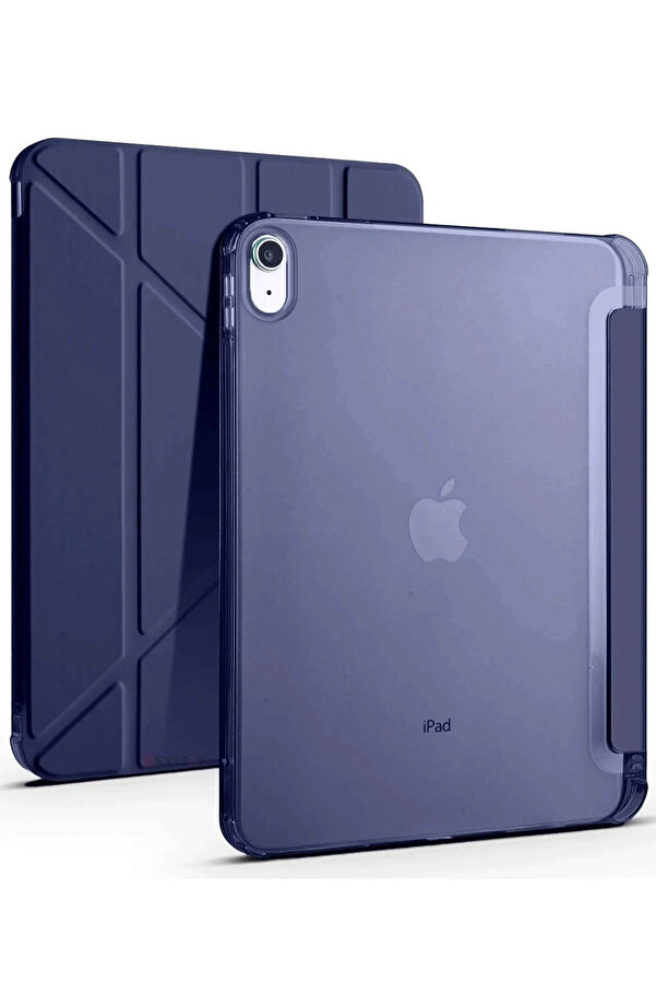 Buti̇k İpad 2022 10.9 (10.Nesi̇l) Kılıf Kalemli̇kli̇ Mars Tablet Kılıfı - Laci̇vert-(5796)