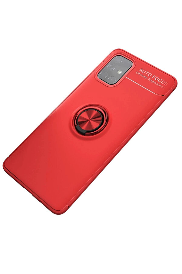 Buti̇k Samsung Galaxy M31S Kılıf Range Yüzüklü Si̇li̇kon - Kırmızı-(5796)