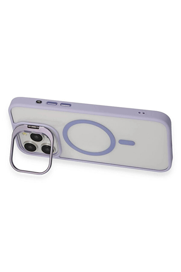 Buti̇k İphone 14 Pro Kılıf Roblox Lens Magsafe Standlı Kapak - Pudra-(5796)