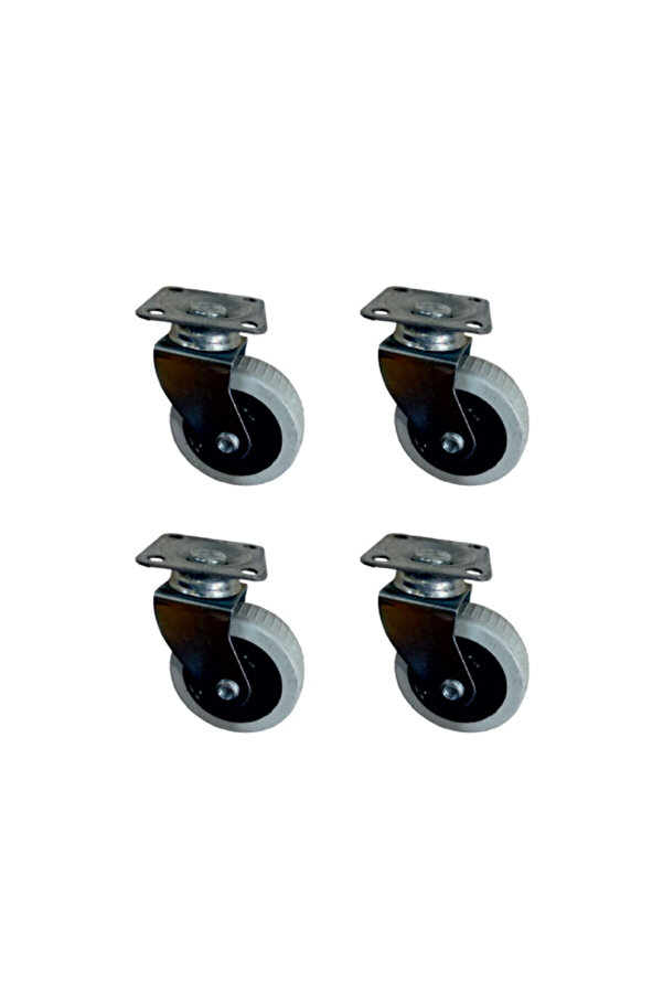 Evi̇mdeyokyok Furç Tablalı Bi̇lyalı Teker - 20X50 - Gri̇ Hks176 - 4 Adet