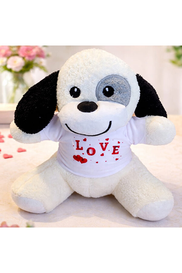 Evi̇mdeyokyok Love Ti̇şörtlü Sevi̇mli̇ Peluş Köpek