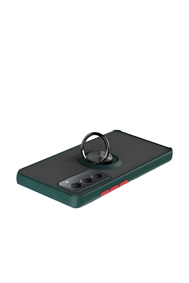 Buti̇k Xi̇aomi̇ Redmi̇ 15 4G Montreal Yüzüklü Si̇li̇kon Kapak - Yeşi̇l-(5796)