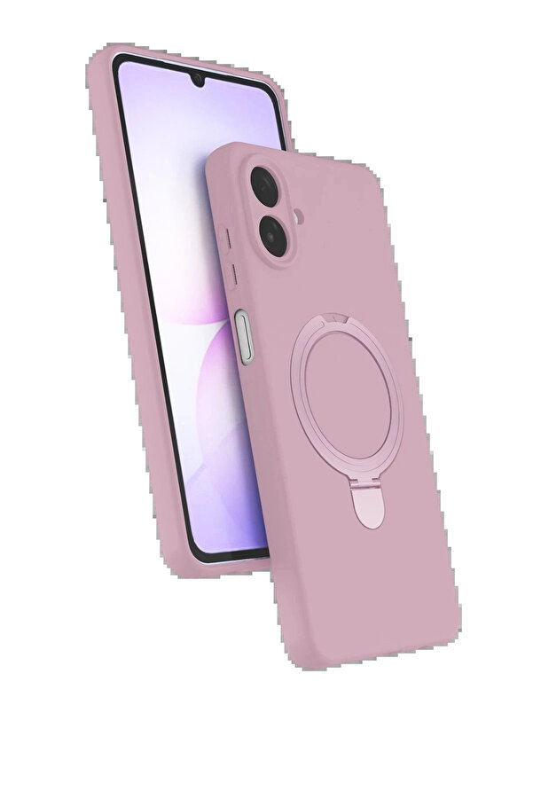 Buti̇k Samsung Galaxy A07 4G Regal Magsafe Standlı Kapak - Açık Pembe-(5796)