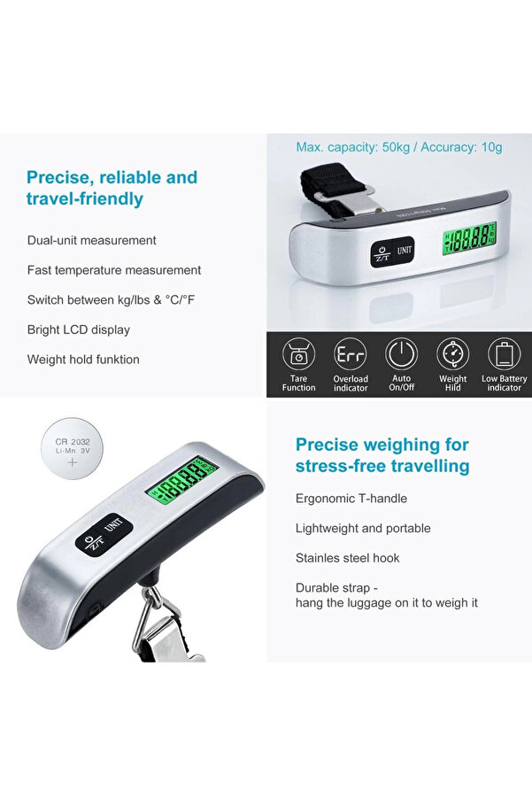 Evi̇mdeyokyok Elektroni̇k El Bagaj - Vali̇z Tartısı , Bavul Kantarı Tdrtr