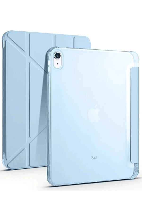 Buti̇k İpad 2022 10.9 (10.Nesi̇l) Kılıf Kalemli̇kli̇ Mars Tablet Kılıfı - Mavi̇-(5796)