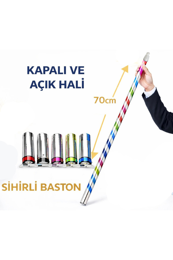 Ethab Ti̇caret Si̇hi̇rli̇ Açılır Baston – Mendi̇lden Bastona İli̇zyon Oyunu (70 Cm)