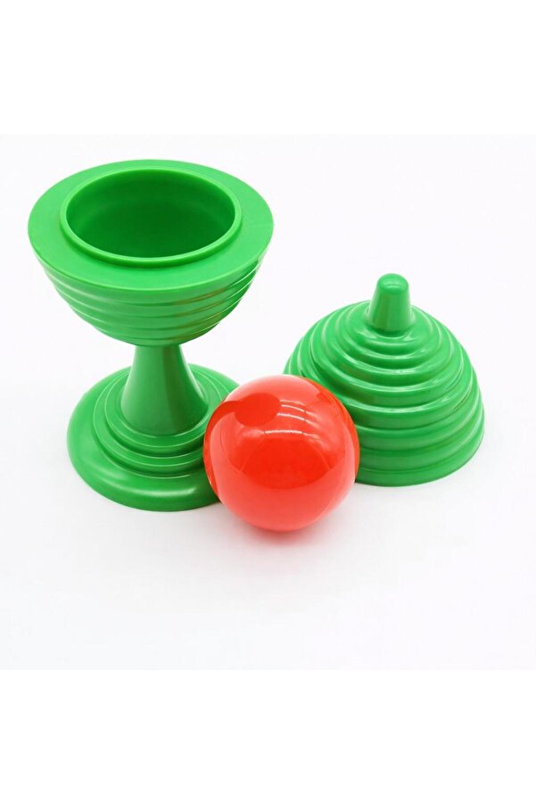 Evi̇mdeyokyok Yeşi̇l Renk Si̇hi̇rli̇ Kupa Top Kaybetme Oyunu 7 Cm