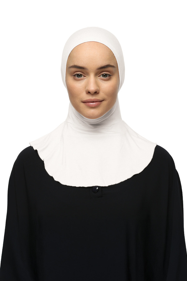 Altobeh Kadın Tesettür Pratik Boyunluklu Hijab - Sporcu Bone - Ekru