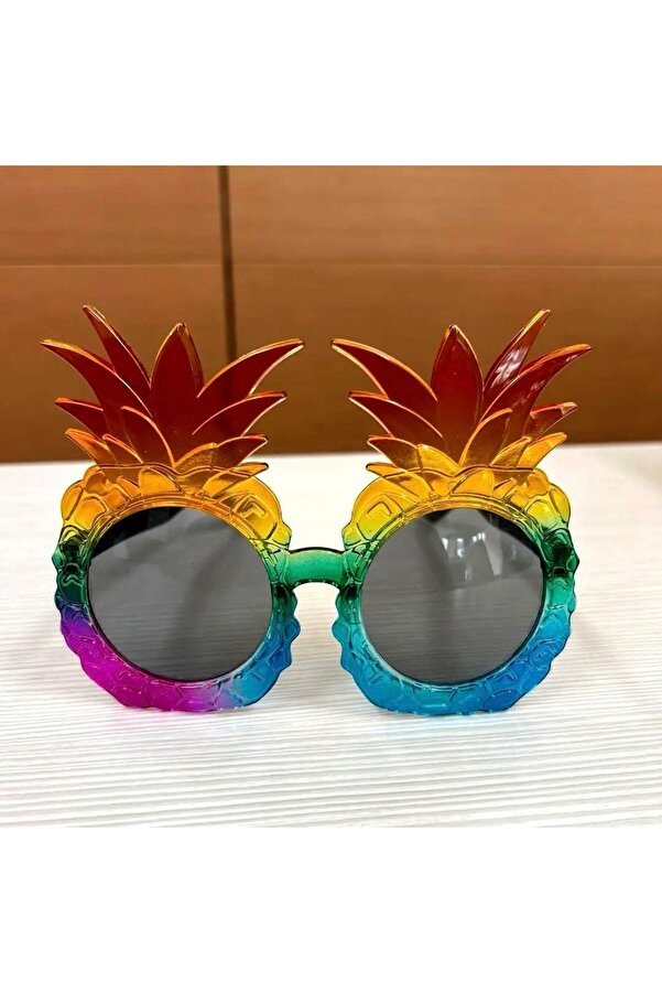 Ethab Ti̇caret Tropi̇kal Ananas Tasarımlı Renkli̇ Hawai̇i̇ Parti̇ Gözlüğü