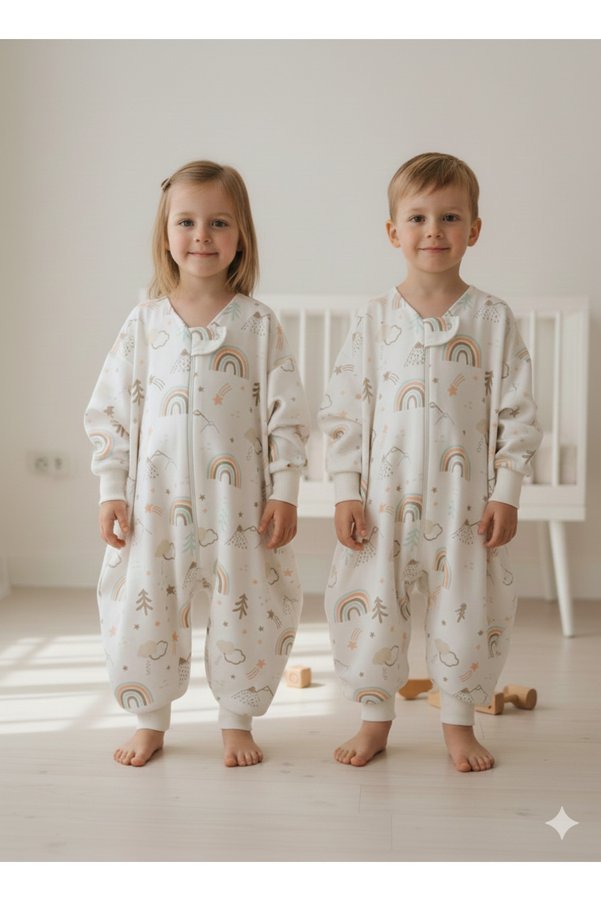 Wenaris Uyku Tulumu %100 Doğal Pamuk Çift Kat Pazen Özel Kumaş Unisex 1.0 Tog 20-24 Derece