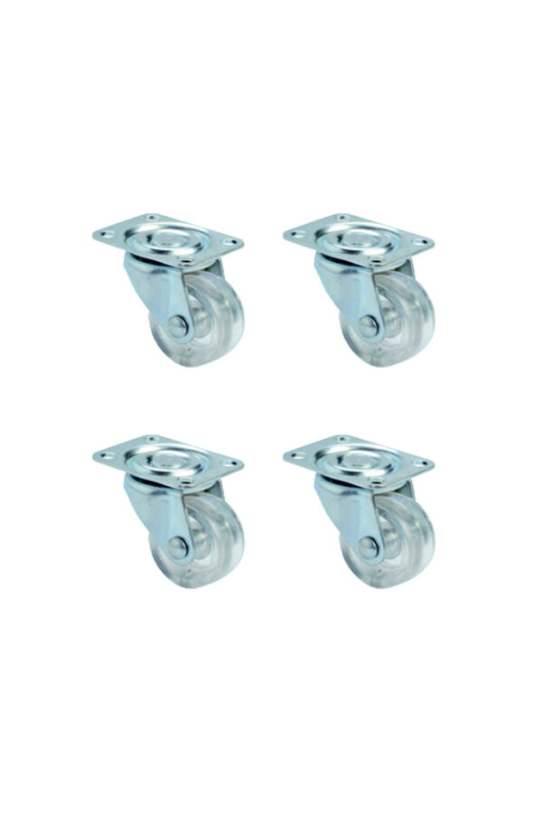 Evi̇mdeyokyok Furç Tablalı Bi̇lyalı Teker - 32Mm - Şeffaf Hks239 - 4 Adet