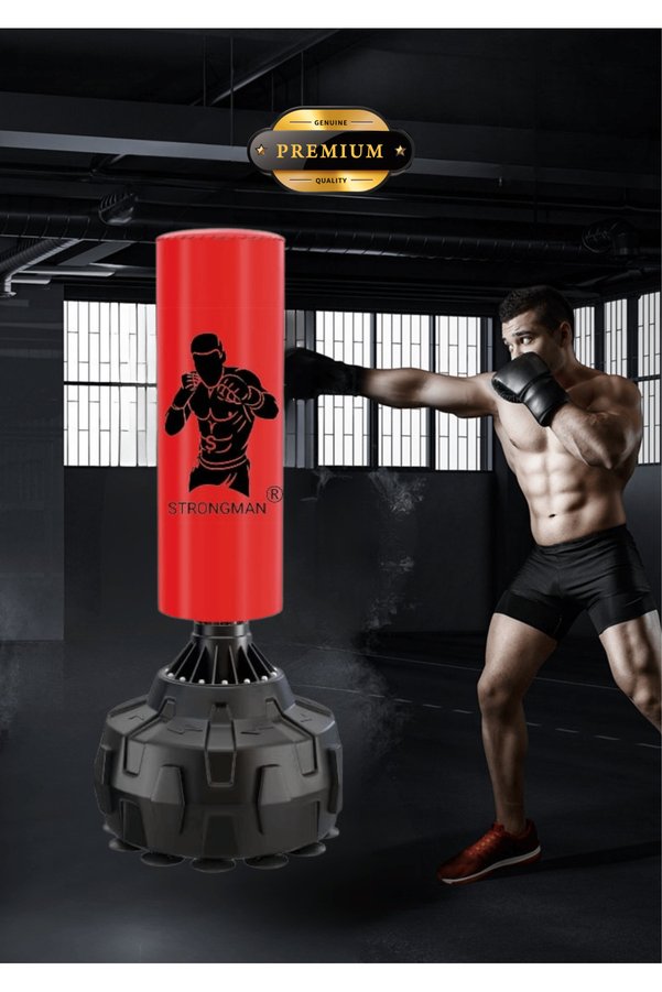 CANSPORT CAN Sport Boks Standı Ayaklı Yerden Vakumlu Boks Torbası 165 CM Deri BOX Torbası