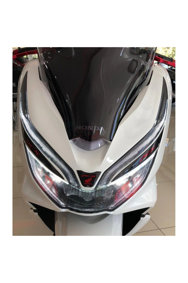 Gogo Honda Pcx Far Sti̇ker+Far Kaşı 2018-2019-2020 Uyumlu Gri̇