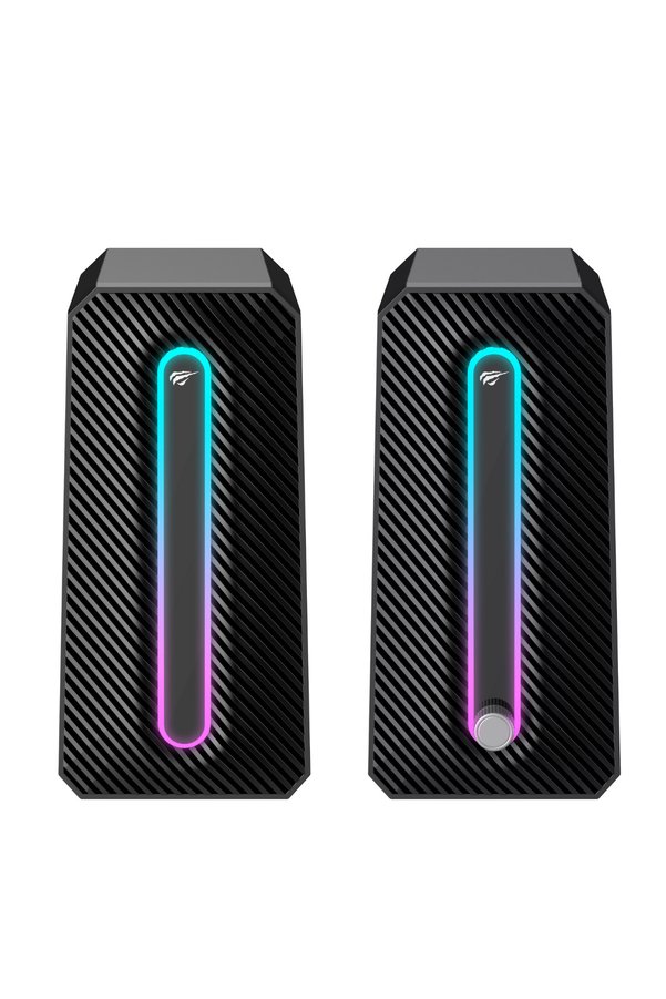 Havit SK216 RGB Işıklı Stereo Bilgisayar Hoparlörü – 5W×2 USB + 3.5mm Dokunmatik Işık Kontrolü