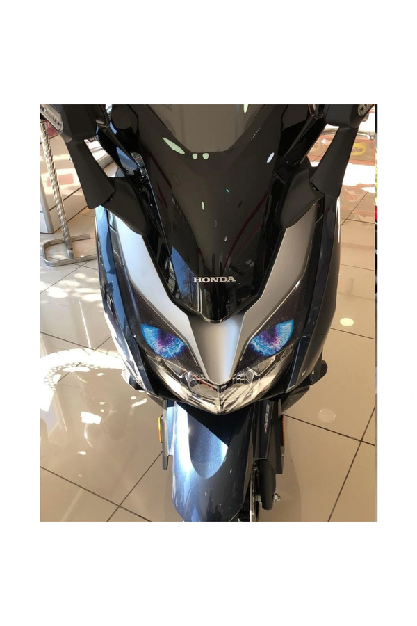 Gogo Honda Pcx Far Sti̇ker+Far Kaşı 2018-2019-2020 Uyumlu Gri̇