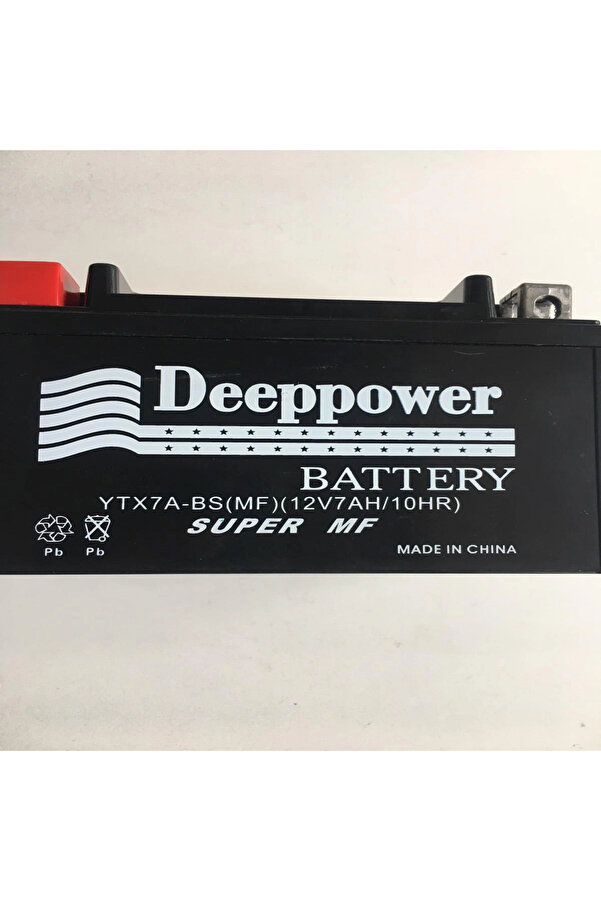 Deeppower Akü Ytx7A-Bs (Mf) 12V 7Ah Sct Ve Motosi̇kletler İle Uyumlu