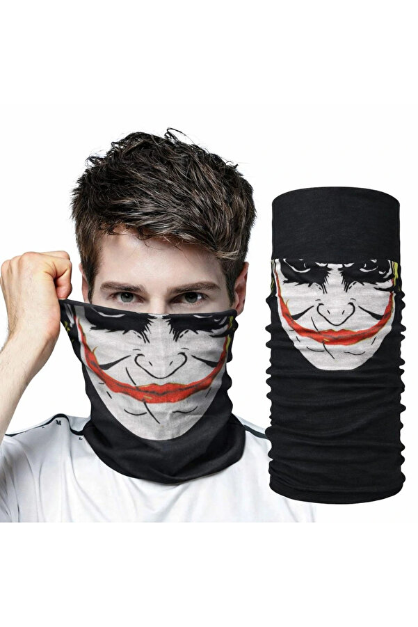 Evi̇mdeyokyok Joker Desenli̇ Çok Amaçlı Buff – Yüz, Boyun Ve Bandana Maskesi̇ 5 No