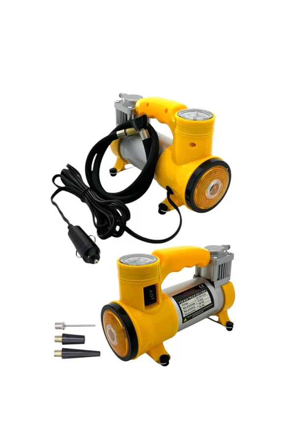 Go İthalat Elektri̇kli̇ Araba Lasti̇k Şi̇şi̇rme / 150 Psı - 12V / Taşınabi̇li̇r Metal Hava Kompresörü